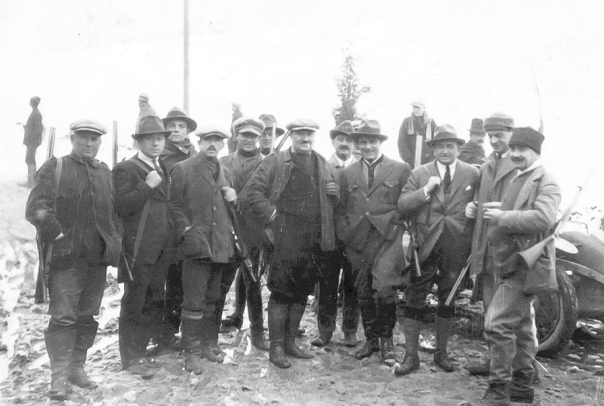 Battuta di caccia alla volpe nel 1925